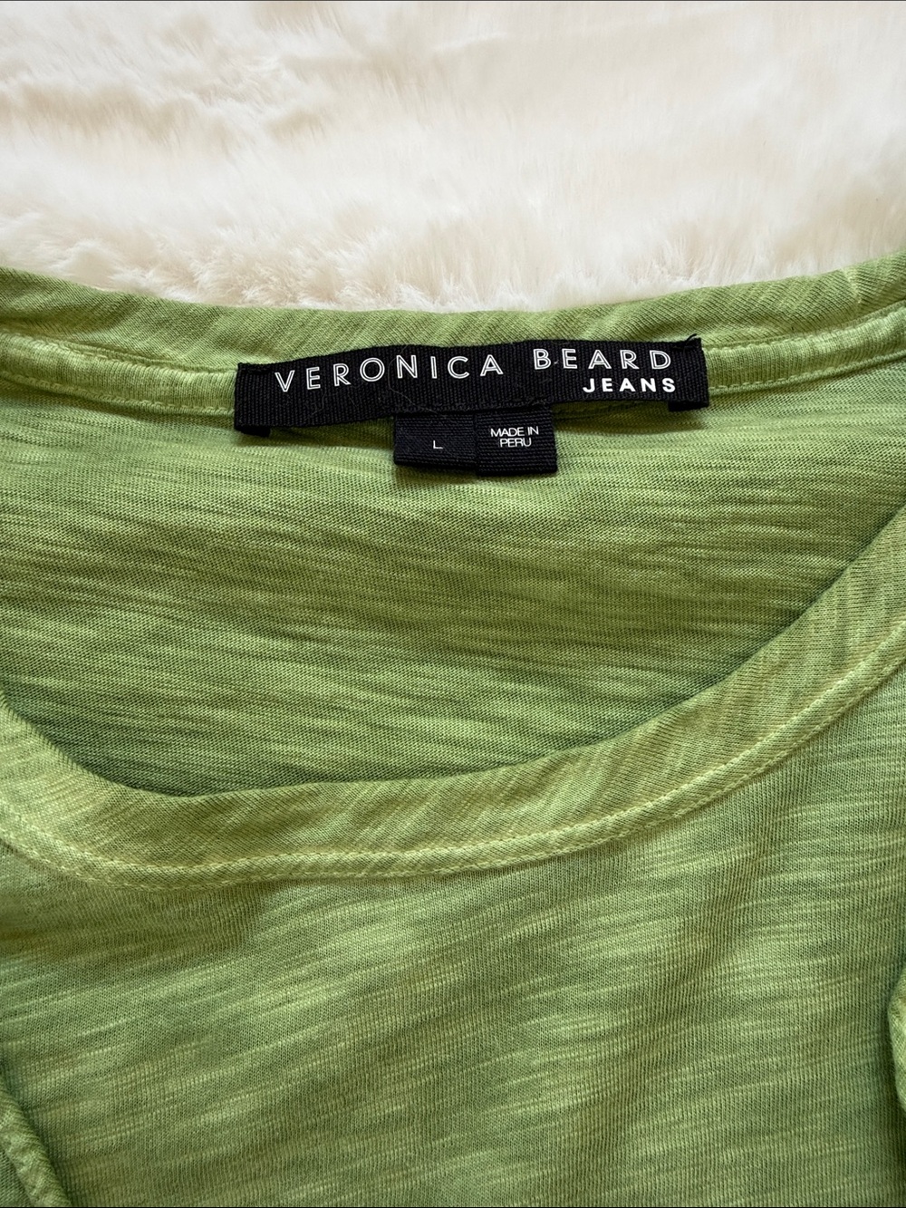 Veronica Beard Ruffled Pima Cotton Tee. - Picture 4 of 6